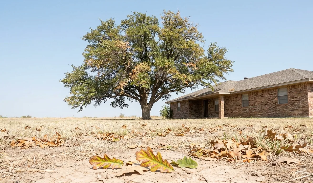 oak wilt live oak leaf browning abilene yard